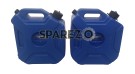 Royal Enfield Blue Color Jerry Can Pair with Mount for BS6 Himalayan 411 - SPAREZO